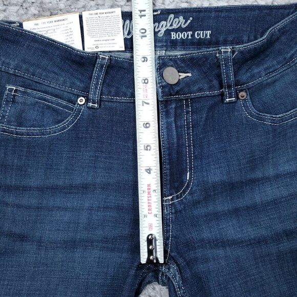 Wrangler Women's Essential Bootcut Jeans Dark Wash Size 28 5 x 34 Stretch - Picture 9 of 9